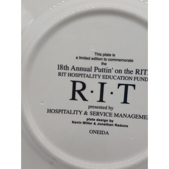 18th Annual Puttin' On The Ritz 2003 RIT Hospitality Education Fund Plate Oneida - Picture 6 of 9